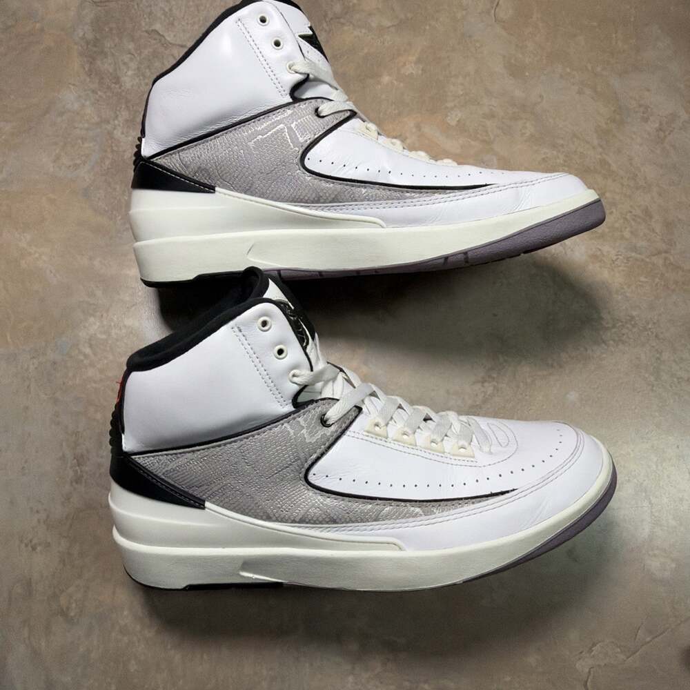 Size 11 - Air Jordan 2 Retro Python White/Gray/Black/Purple Outsoles